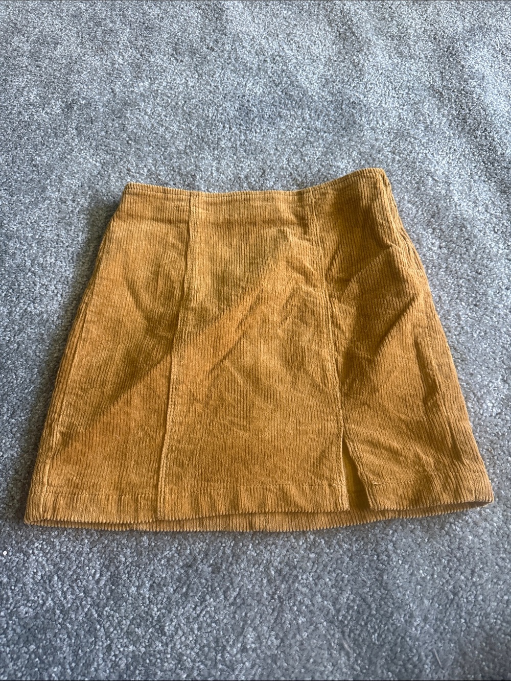 PacSun Golden Corduroy A-Line Mini Skirt